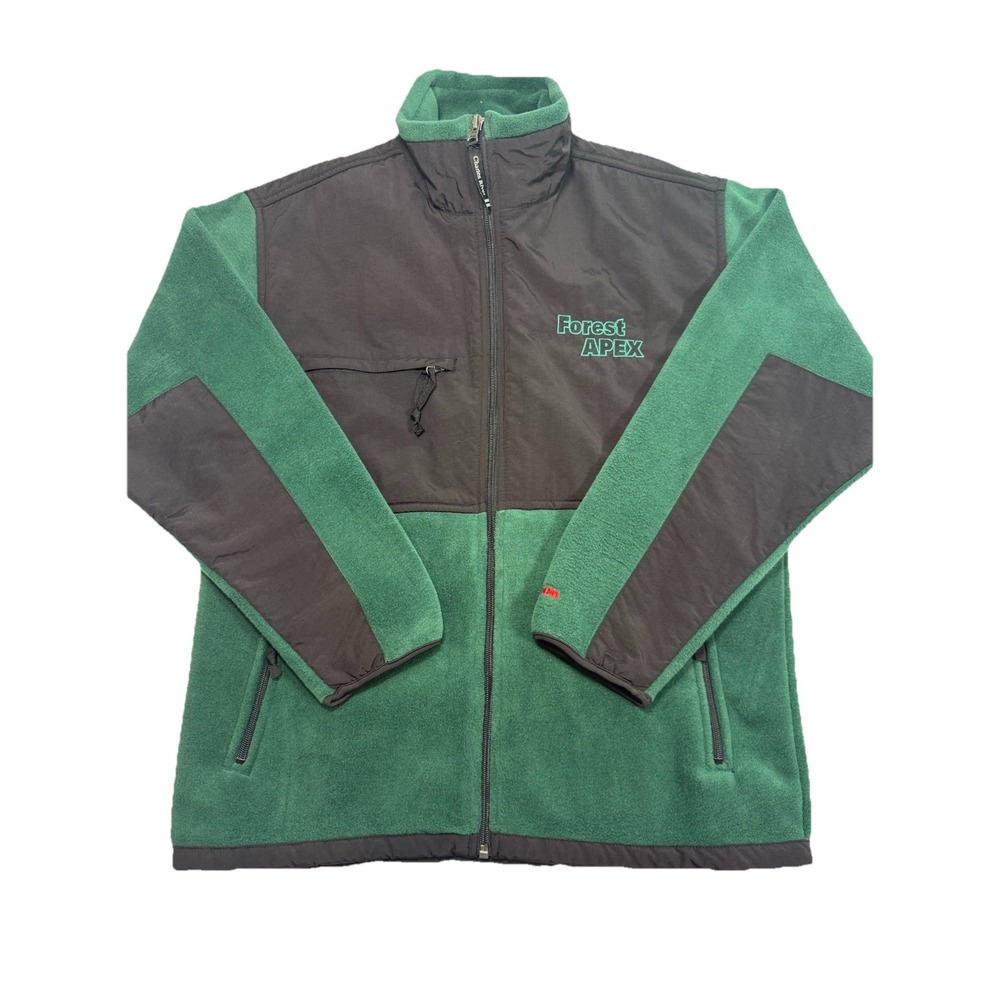 Charles River Apparel Apex Fleece Jacket Women's Small Green Full Zip
